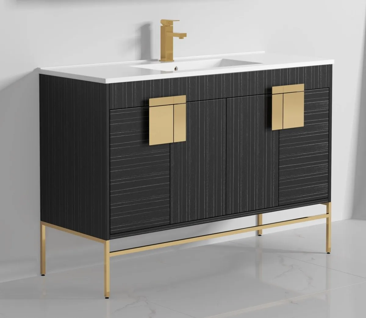 47"  Kuro Minimalistic Dawn Gray Single Sink Bathroom Vanity CL-102DG-50SK