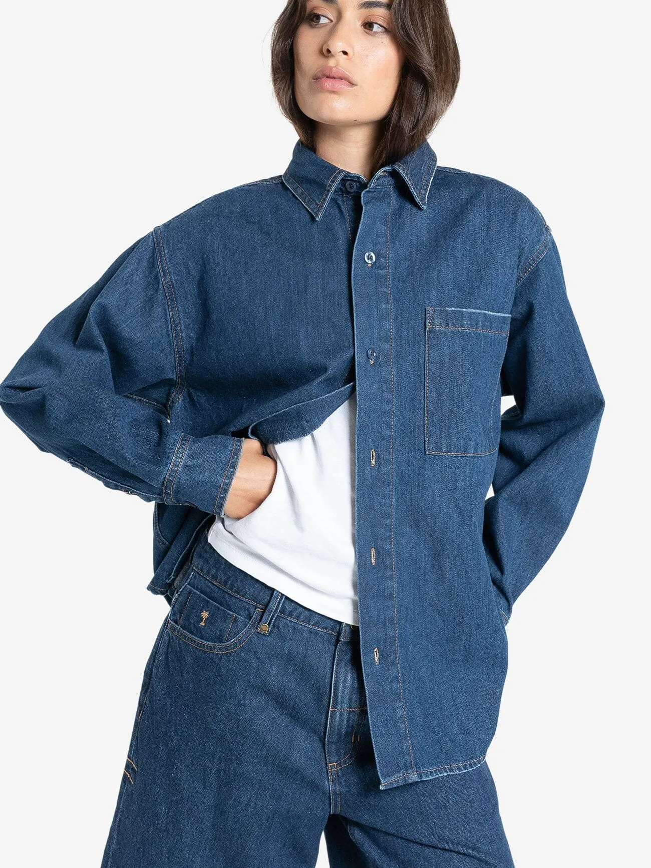 Austin Denim Shirt - Double Indigo Rinse