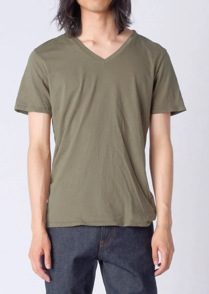 Brooklyn Denim Co. Organic Cotton V-Neck T-Shirt - Beech Bark