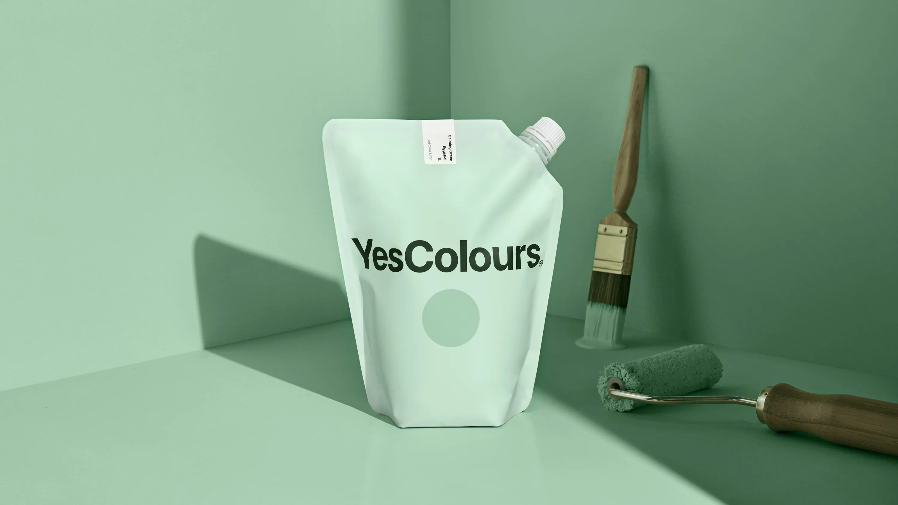 Calming Green eggshell paint