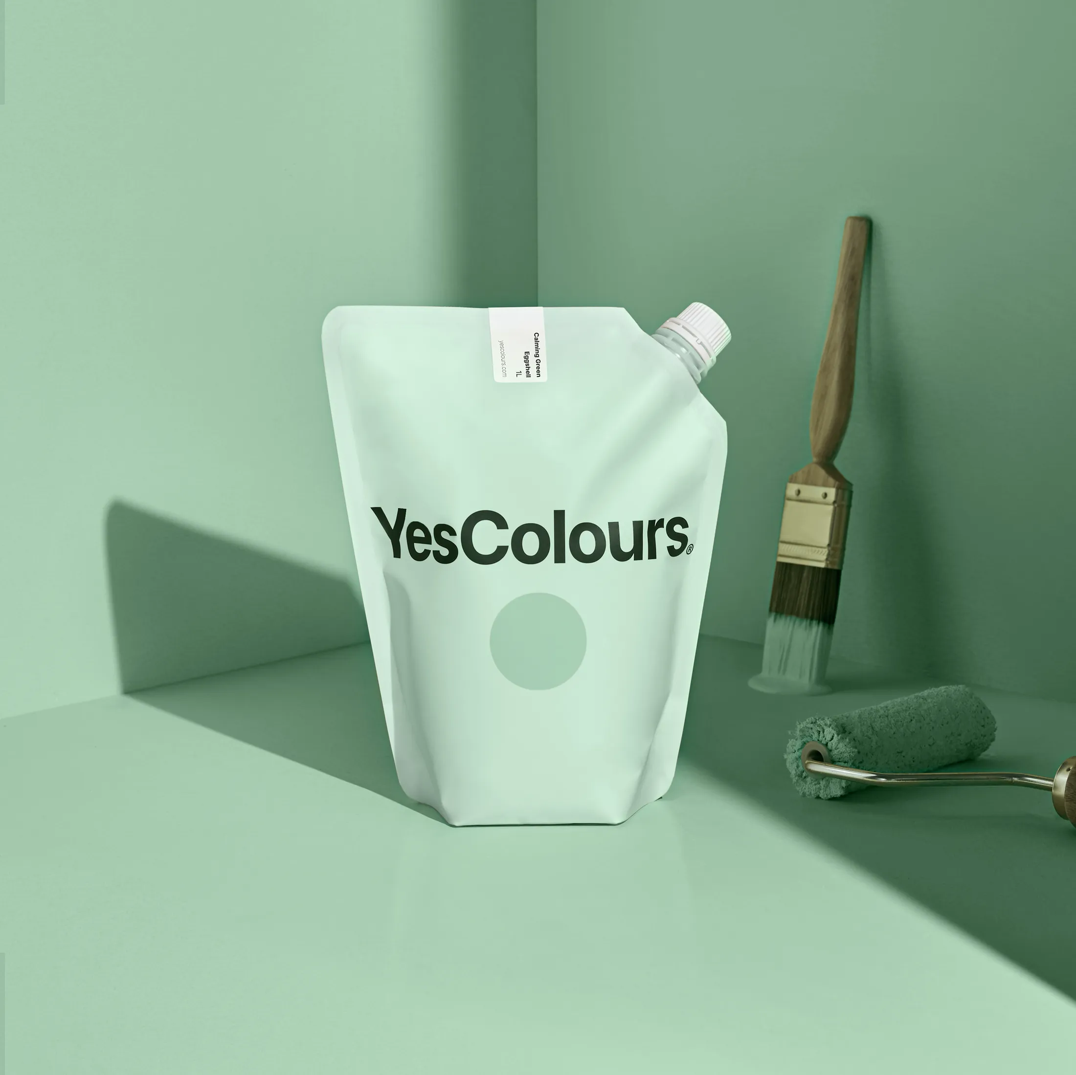 Calming Green eggshell paint