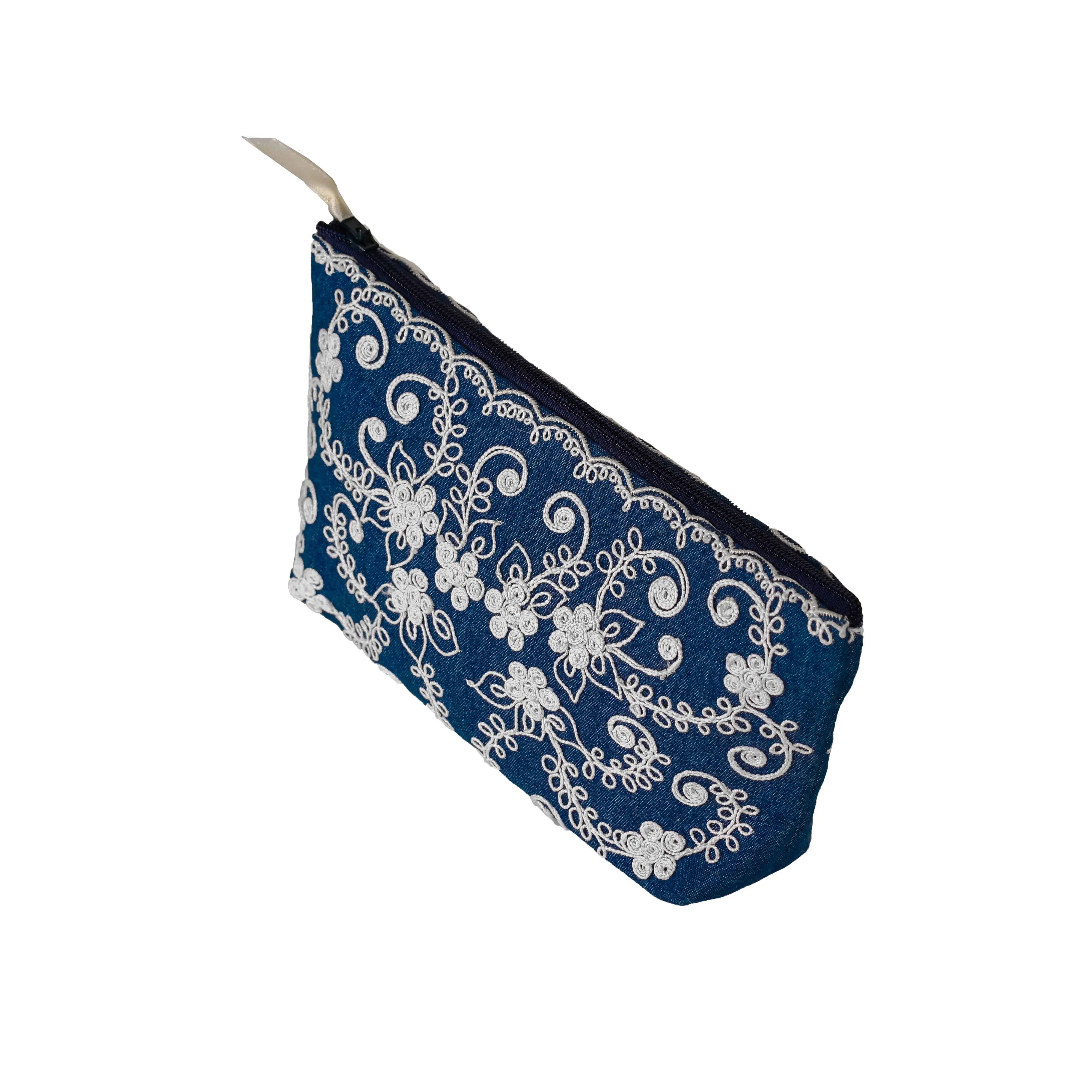 Denim Bullion Purse w/ Zipper