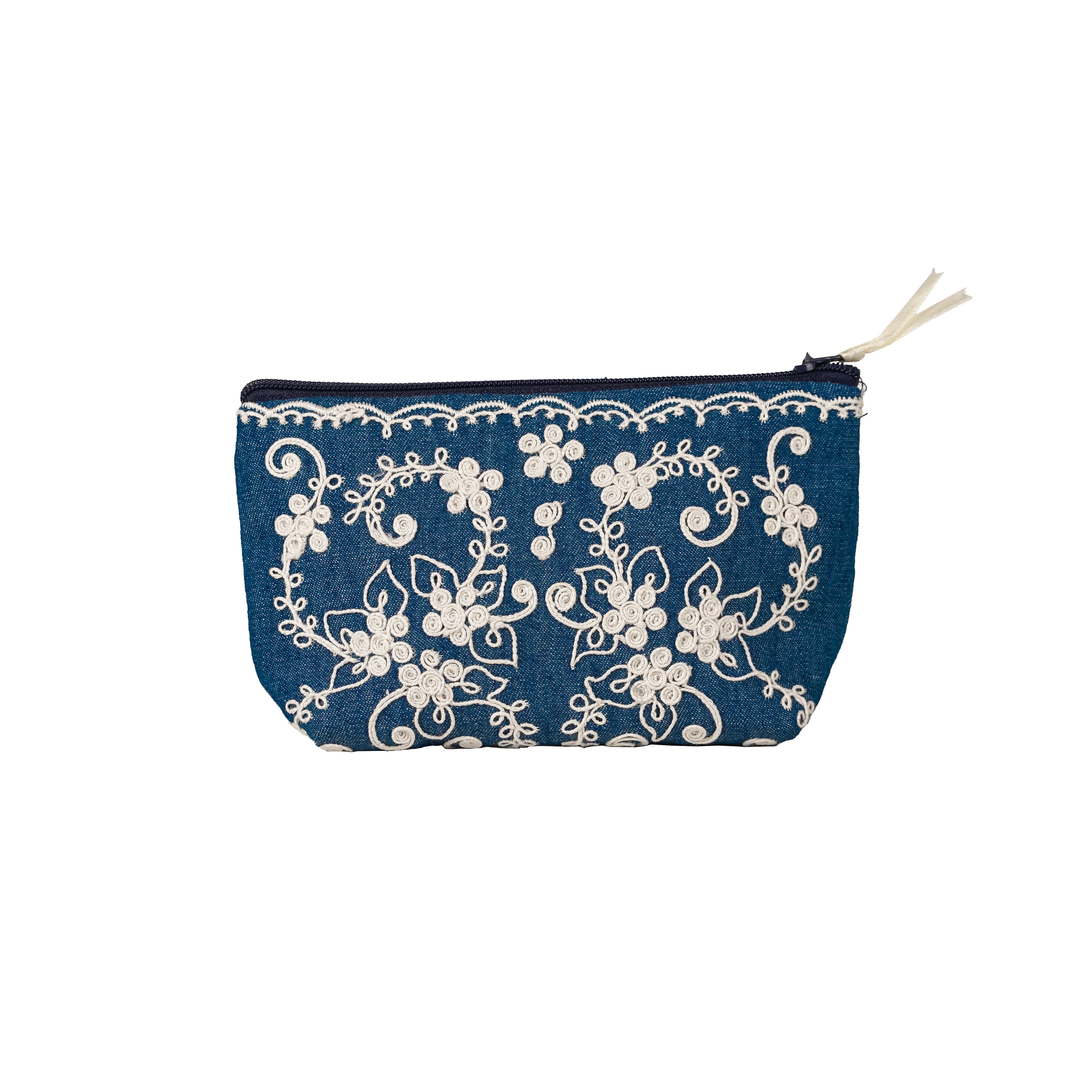 Denim Bullion Purse w/ Zipper