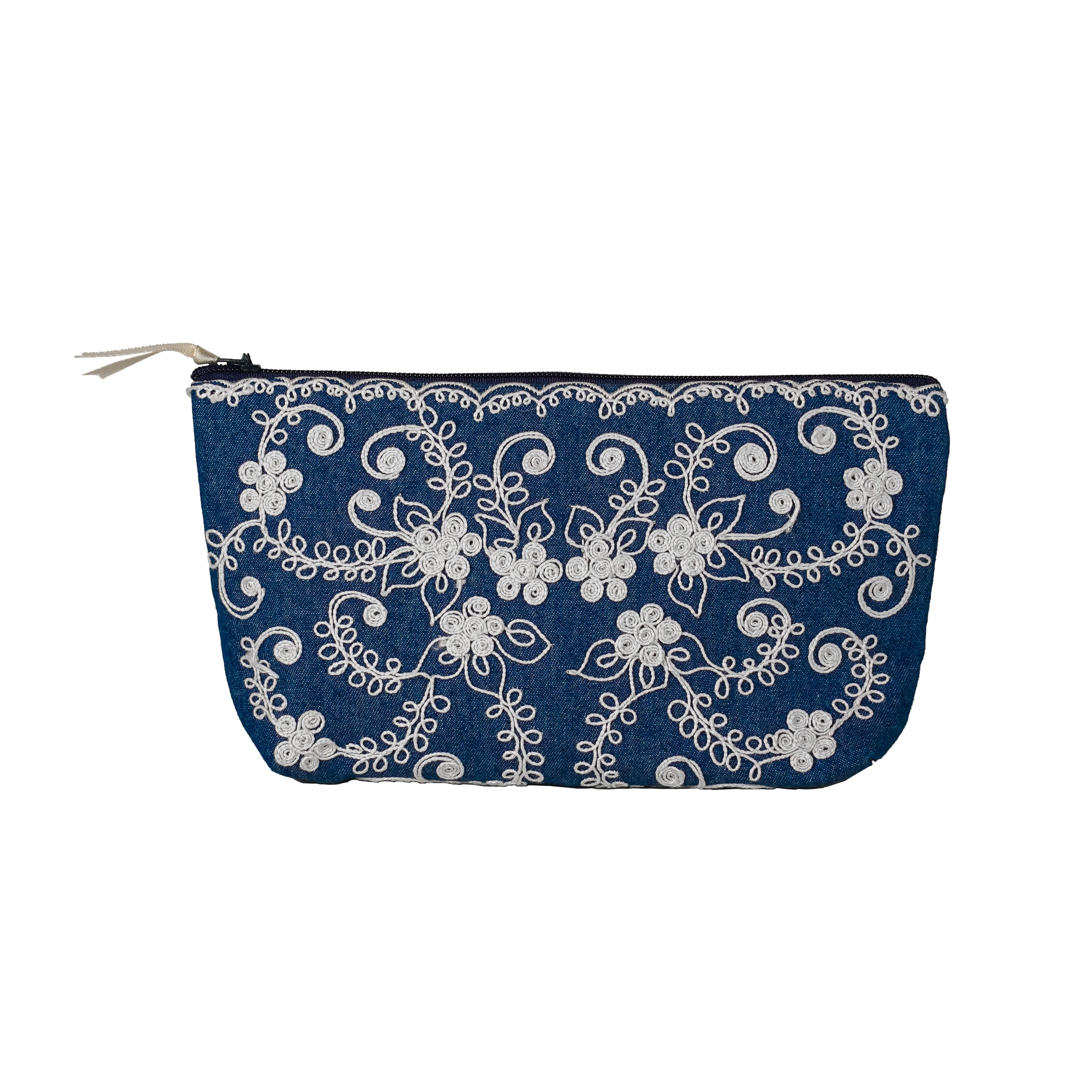 Denim Bullion Purse w/ Zipper