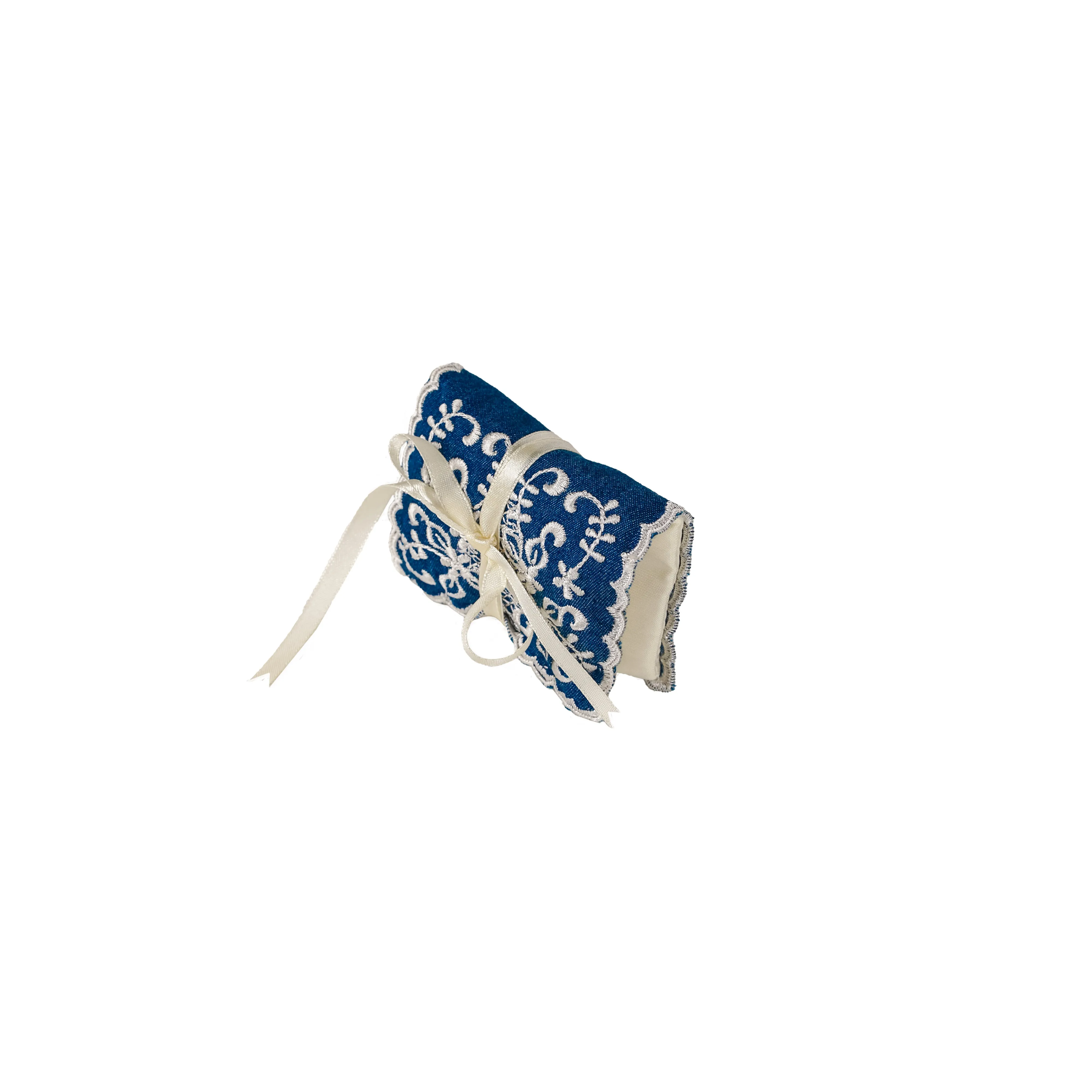 Denim Jewelry Roll Mini