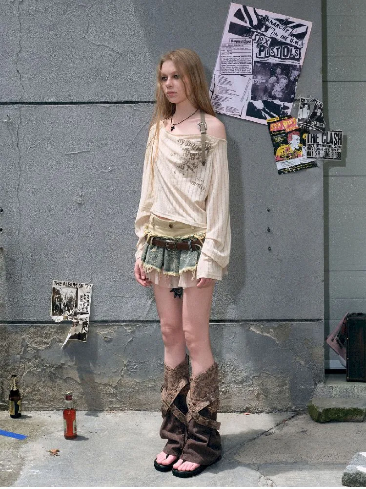 Denim Mesh Reconstructed Pleated Skirt【s0000009370】