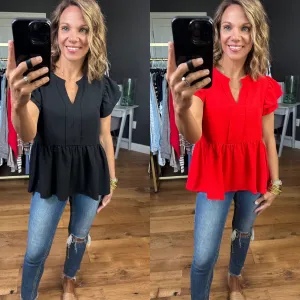 Electric Love Peplum Top - Multiple Options
