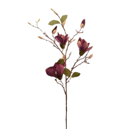 Faux Pink Magnolia Branch Flowers
