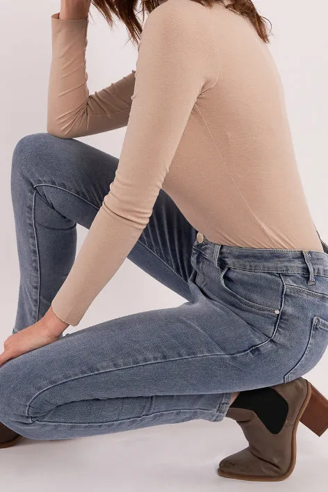 High Rise Skinny Denim Jeans