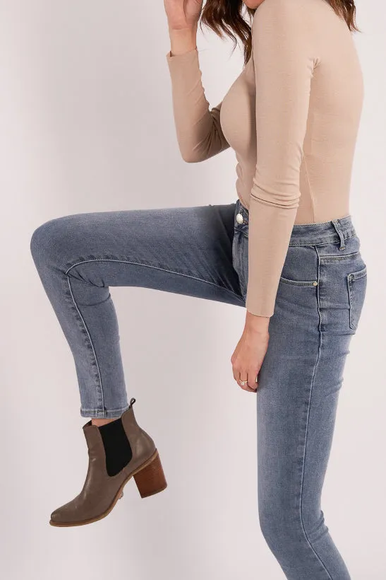 High Rise Skinny Denim Jeans
