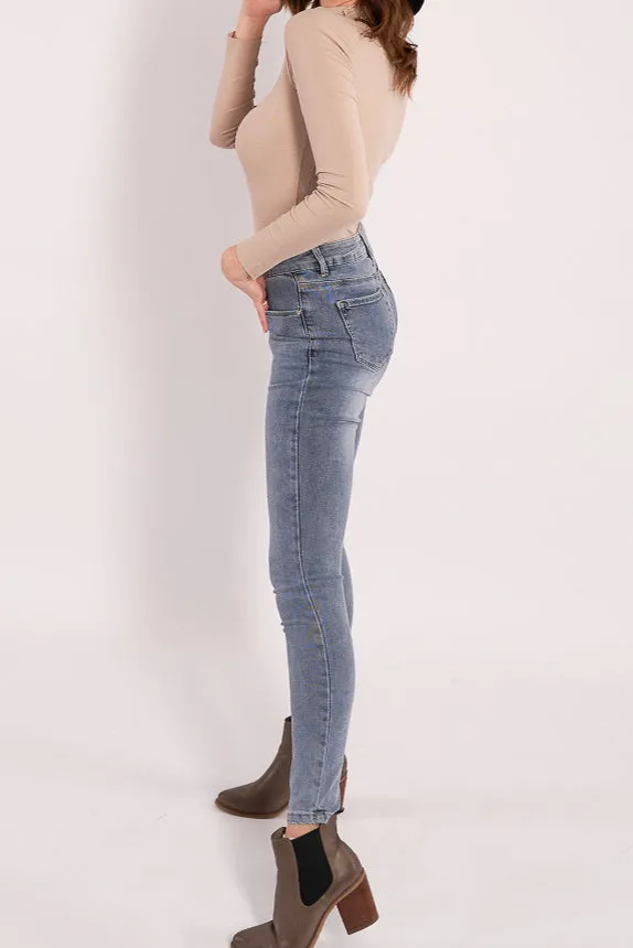 High Rise Skinny Denim Jeans