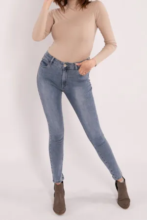 High Rise Skinny Denim Jeans
