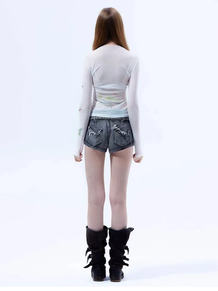 Hot girl denim shorts【s0000008009】