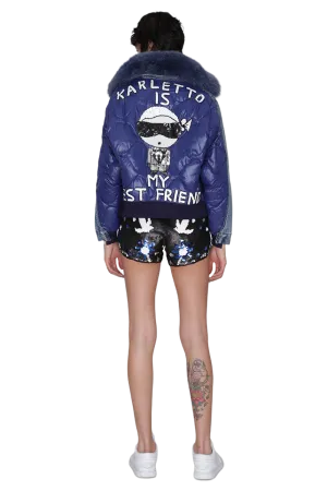 Karletto is My Bestfriend Denim Duvet Jacket