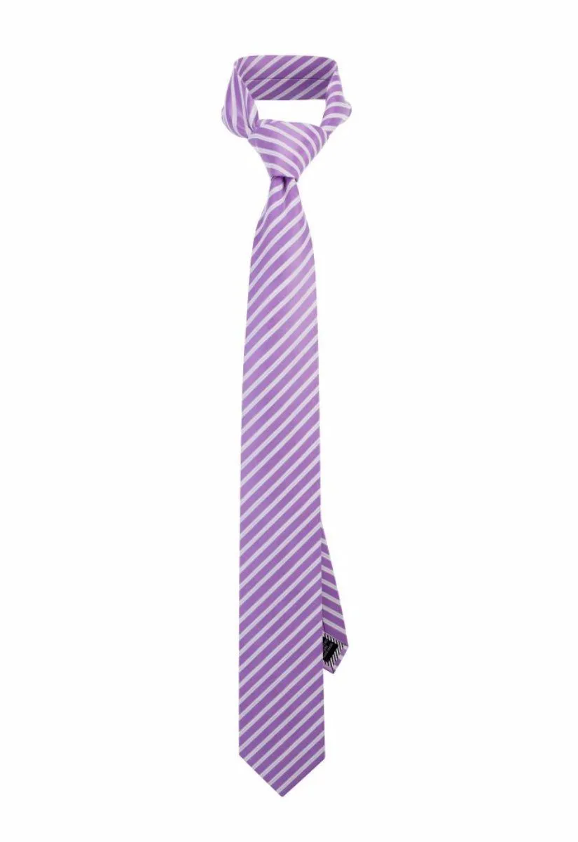 Lilac Striped Traditional Tie