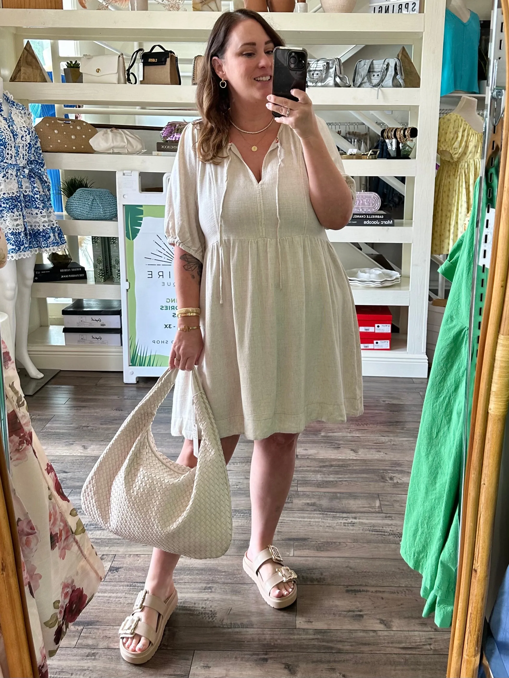 Linen Blend Dress