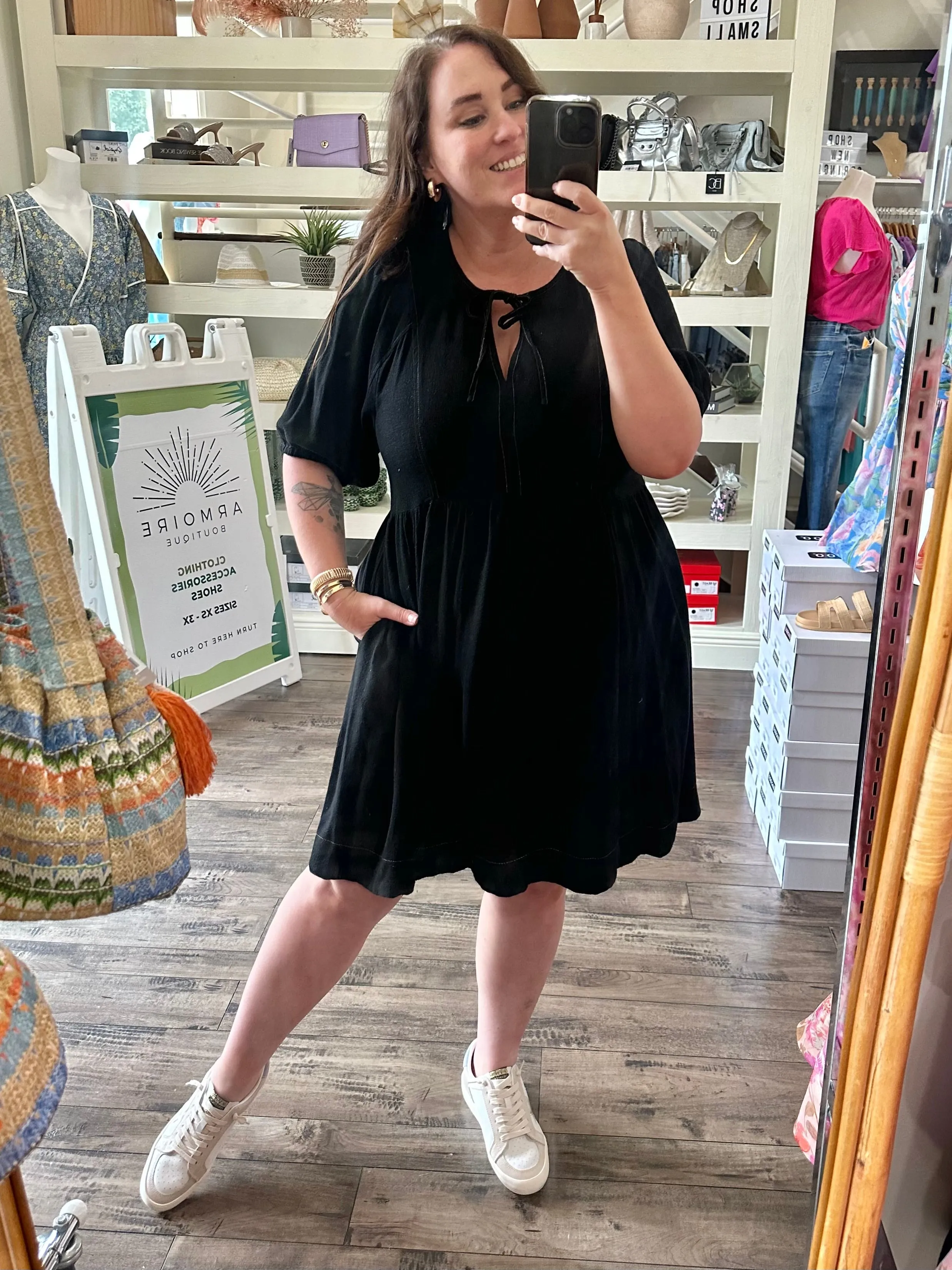 Linen Blend Dress