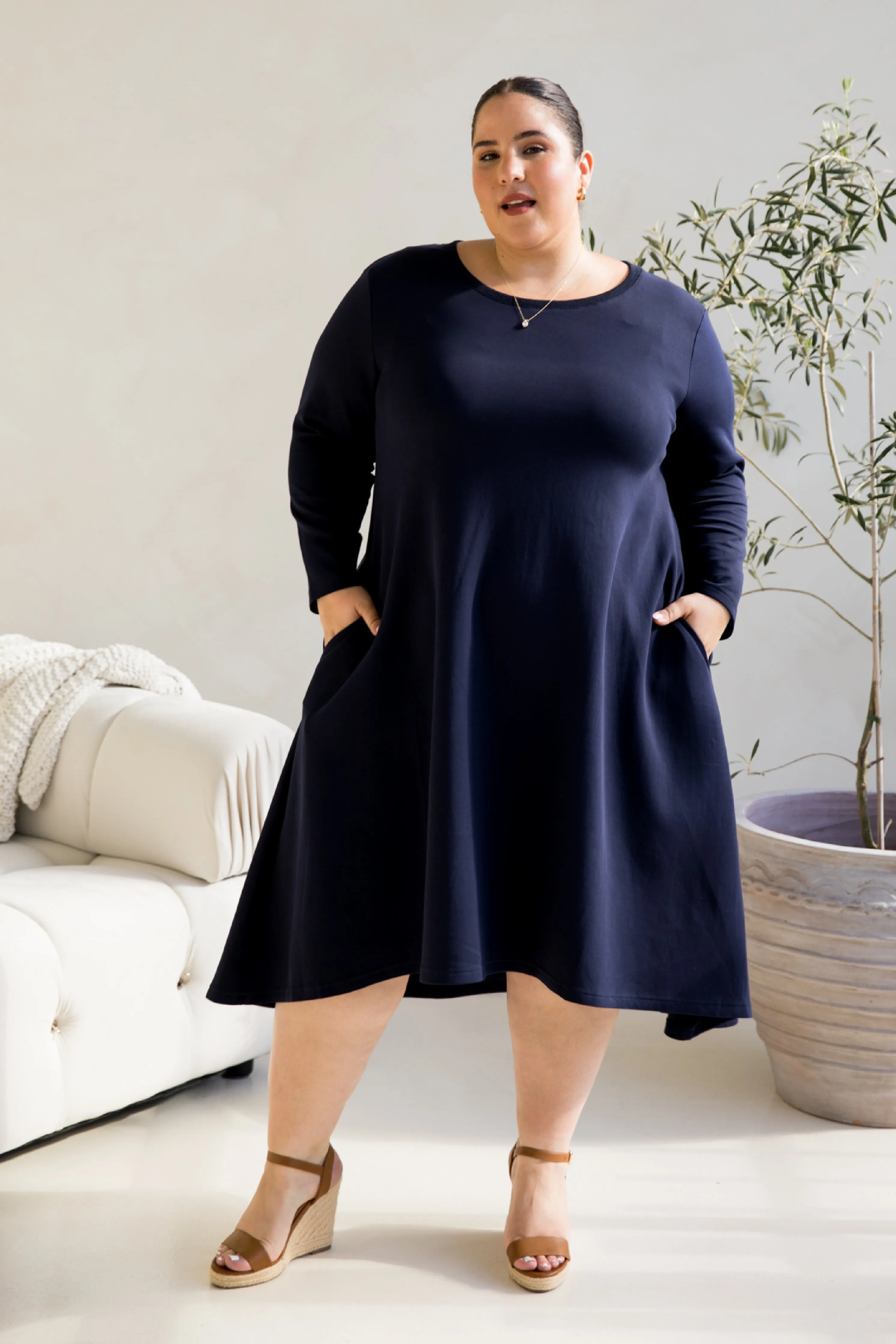 Luxe Cosy Dress | Midnight Navy | FINAL SALE