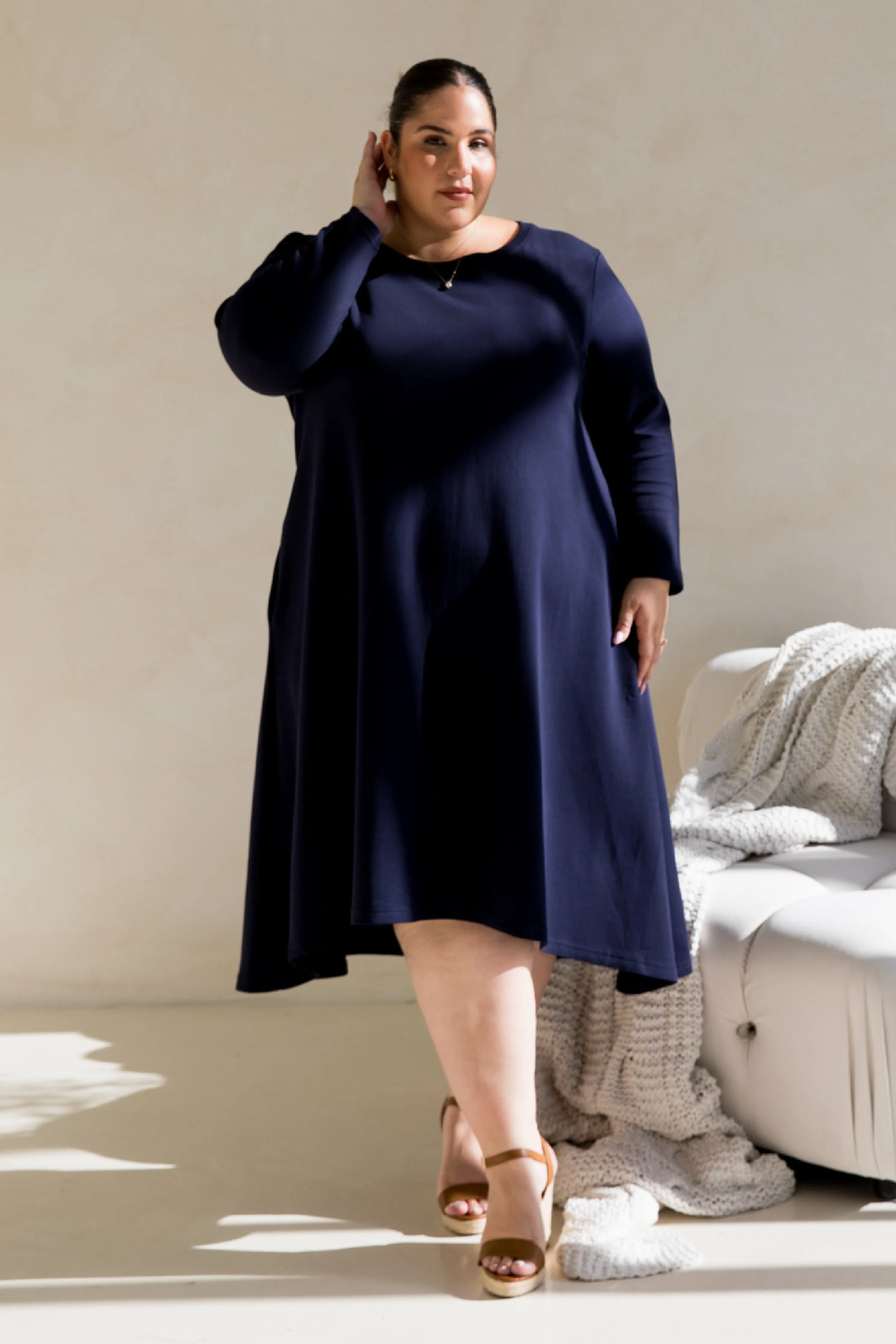 Luxe Cosy Dress | Midnight Navy | FINAL SALE