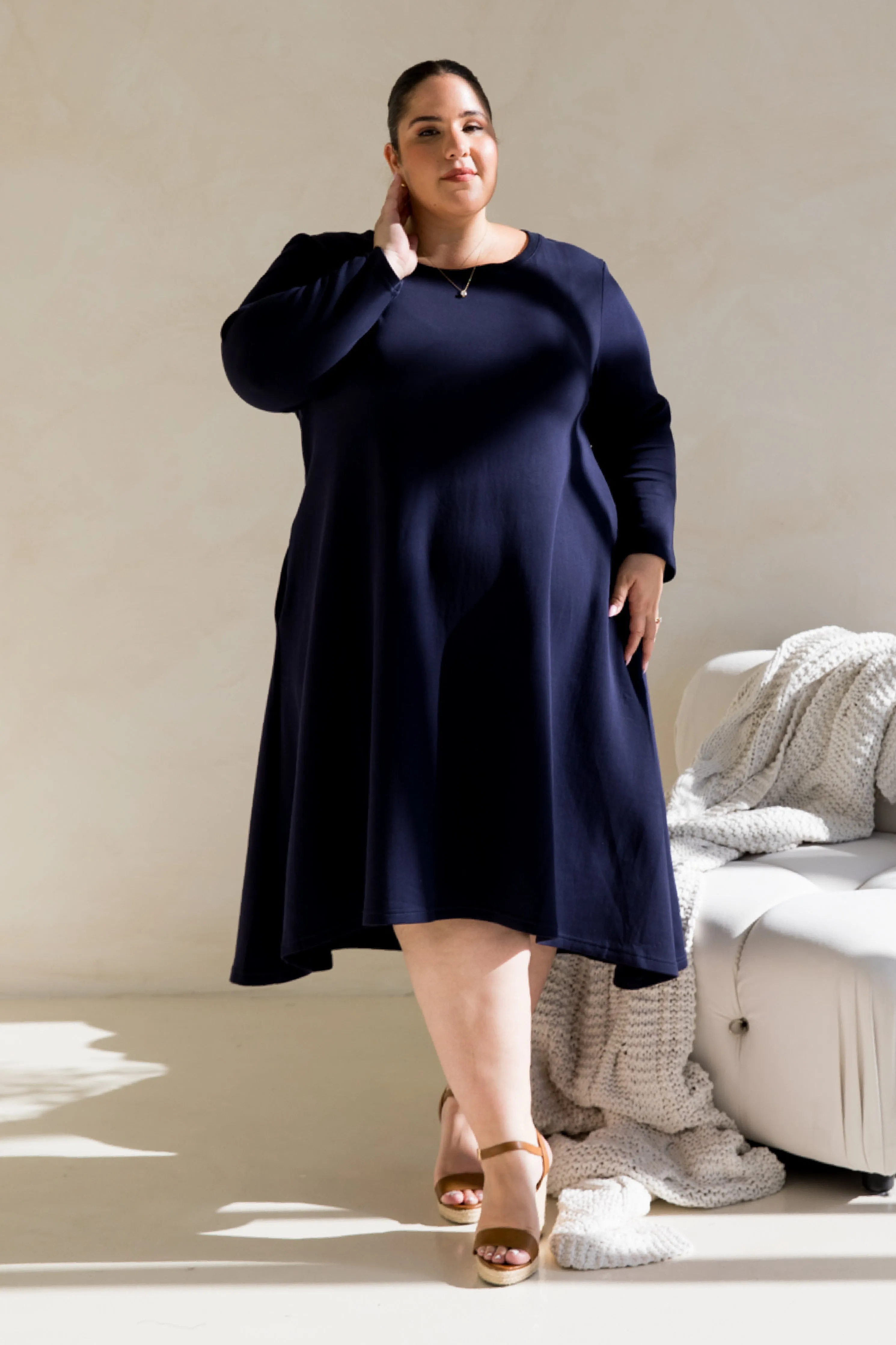 Luxe Cosy Dress | Midnight Navy | FINAL SALE