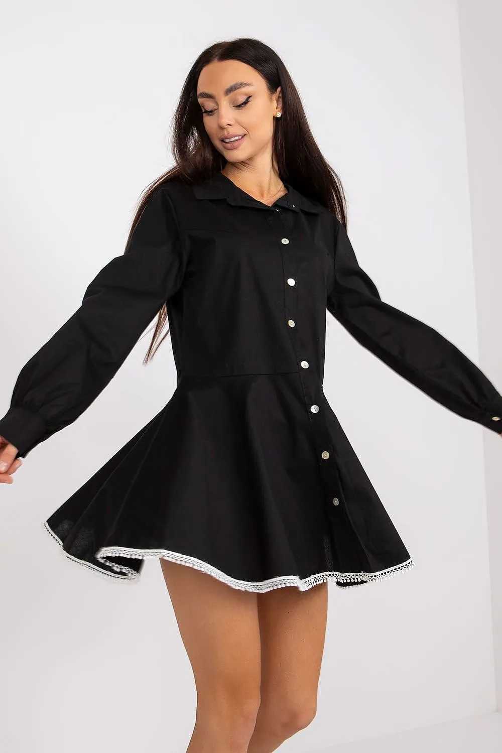 TEEK - Oversized Button Appropriate Dress