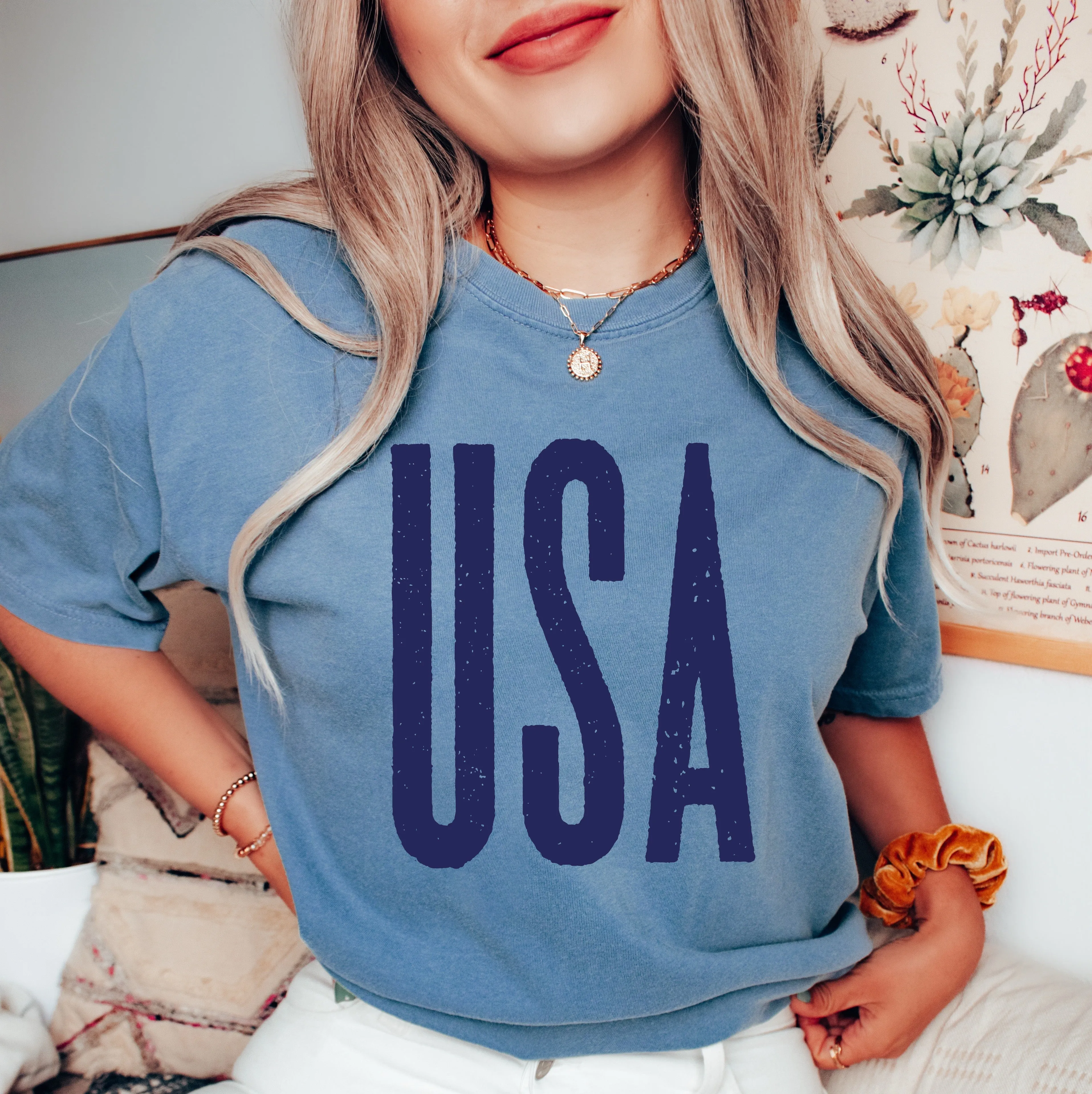 USA 4th of July Large Graphic Shirt
