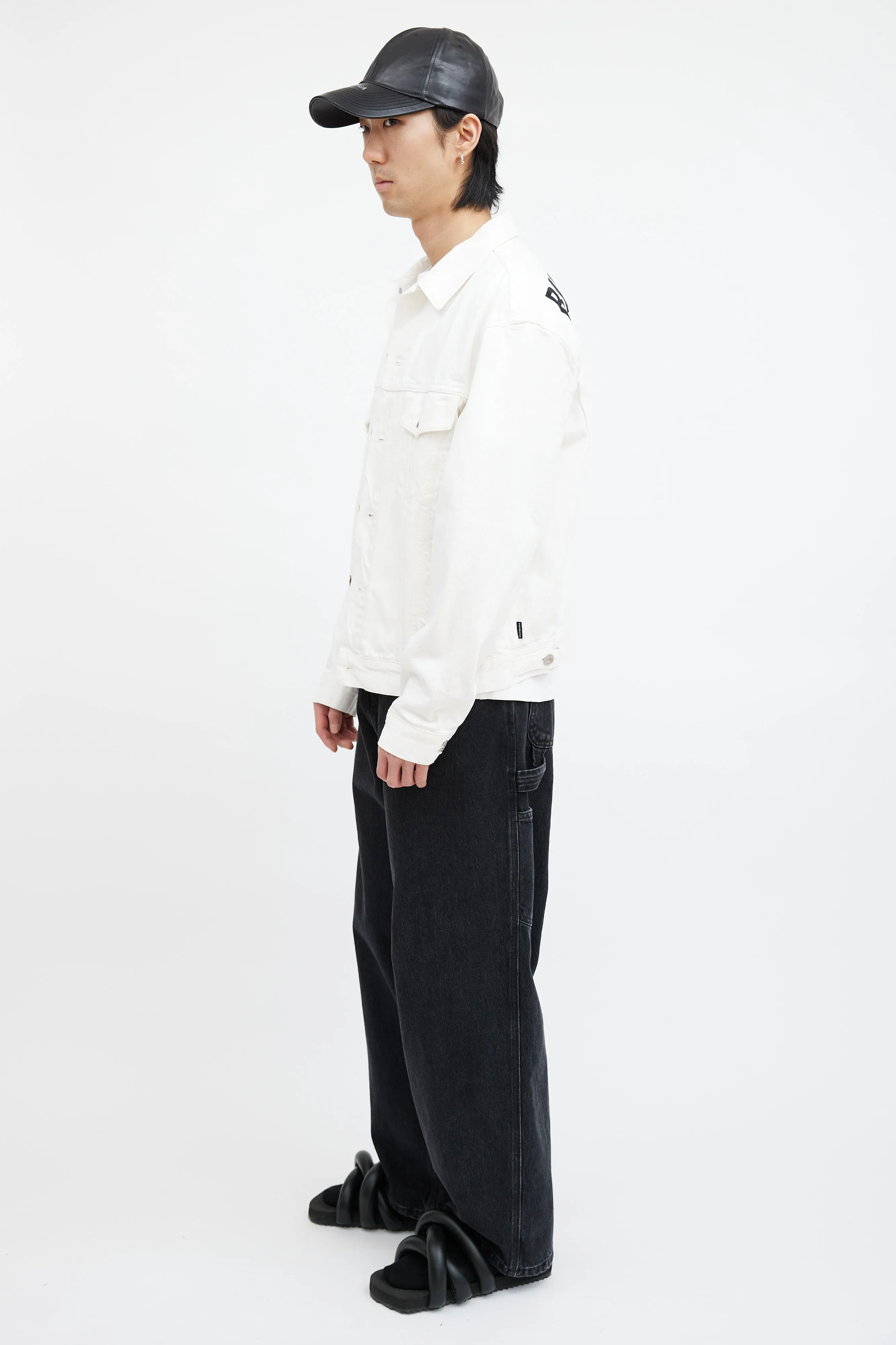 White Cotton Denim Jacket